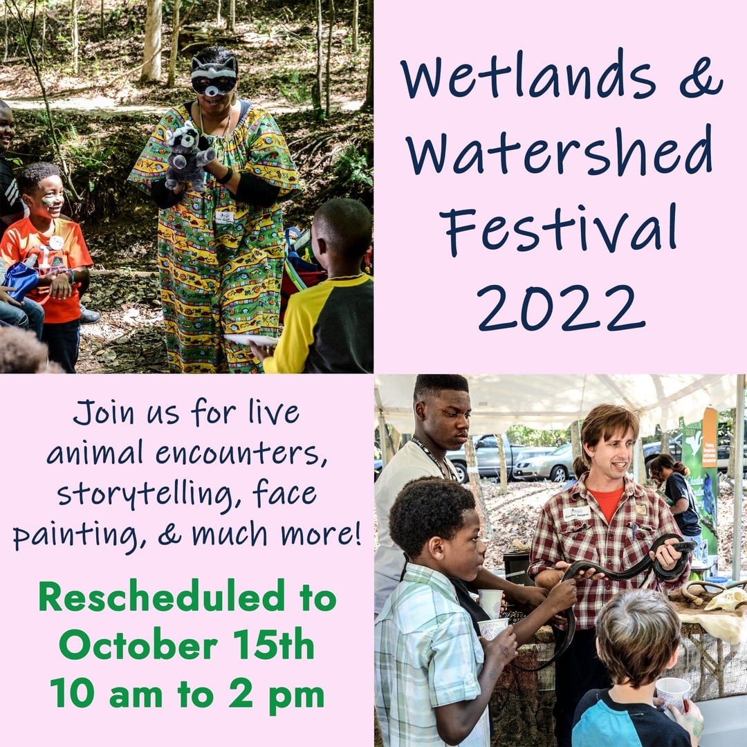 Due to anticipated weekend weather, the Newman Wetlands Center has postponed the Wetlands & Watershed Festival until October 15th. 
#seeclaytoncountyga #newmanwetlands #claytonconnected #exploregeorgia