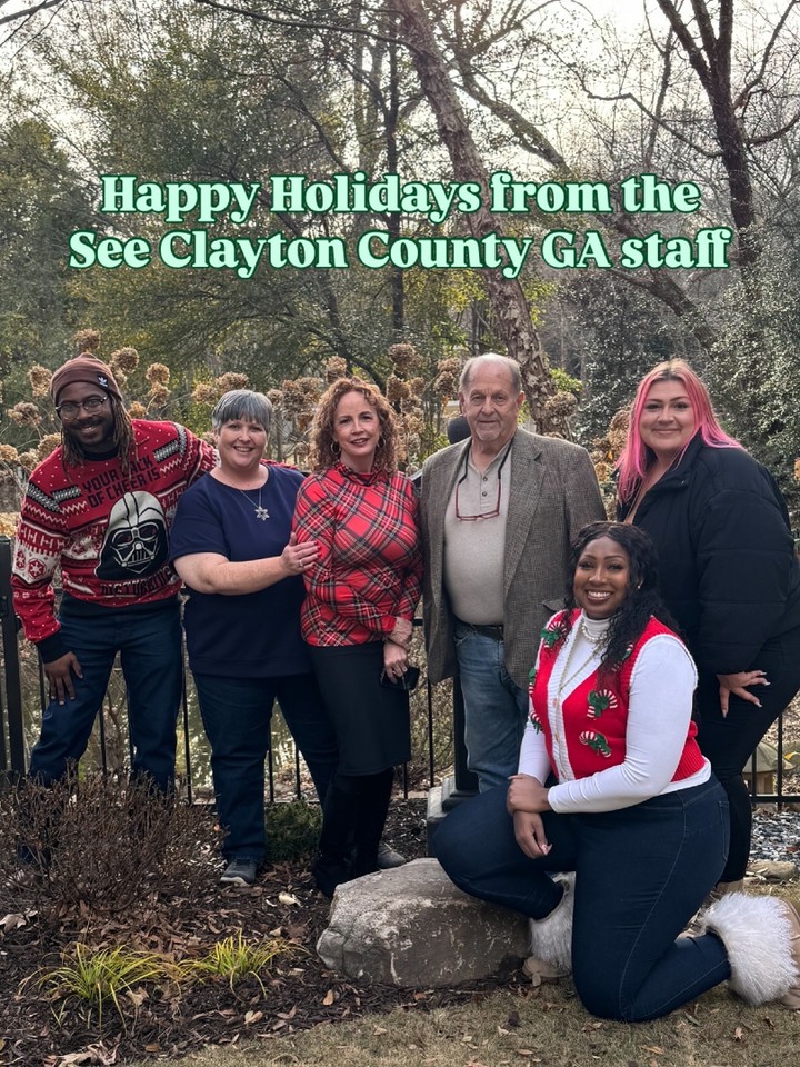 Happy Holidays from See Clayton County, GA.

As we celebrate the season, we’re looking ahead to an exciting year of growth and opportunity in Clayton County, GA. From vibrant community events and cultural attractions to outdoor experiences, local businesses, and strategic tourism initiatives, there’s so much for visitors and partners to explore and be part of.

We look forward to welcoming leisure travelers, meetings and events, and community collaborations that showcase the diversity, accessibility, and energy of Clayton County, GA—just minutes south of Atlanta.

Wishing you a joyful holiday season and a prosperous New Year. 

#SeeClaytonCountyGA #HappyHolidays #claytonconnected