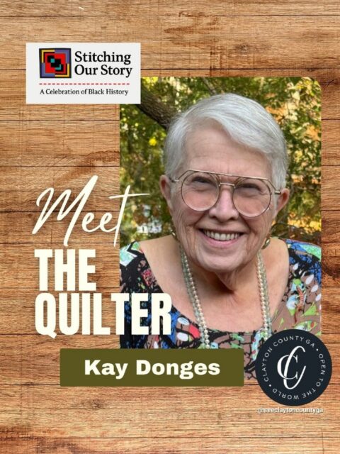 ✨ Quilter Spotlight: Kay Donges ✨

Meet Kay Donges, a fiber artist whose creative journey took an exciting turn after retiring from a career teaching art in public schools. Upon joining a local quilt guild, Kay was introduced to the world of art quilts—a form she had never encountered before. Inspired, she created her first art quilt in 2013, which earned a local ribbon and sparked a new chapter in her artistic practice.

That early recognition led Kay to continue creating and entering art quilts in major exhibitions, expanding her reach well beyond her community. In 2016, her work gained international recognition when she was invited to present a trunk show at the Russian International Quilt Festival in Suzdal, Russia.

At Stitching Our Story, Kay presents several compelling pieces, including Diversity – A Rich Tapestry, Ruby, Hope, and Proud of You—each reflecting her artistic curiosity, growth, and commitment to storytelling through fiber.

📍 Experience Kay Donges’ quilts and many more in person at Stitching Our Story: A Celebration of Black History Quilt Show.
🗓 Open every Thursday – Saturday, 10 AM – 4 PM through February 28
✨ Free admission and open to all!

#SeeClaytonCountyGA #QuiltShow #BlackHistory #ClaytonCountyGACulture