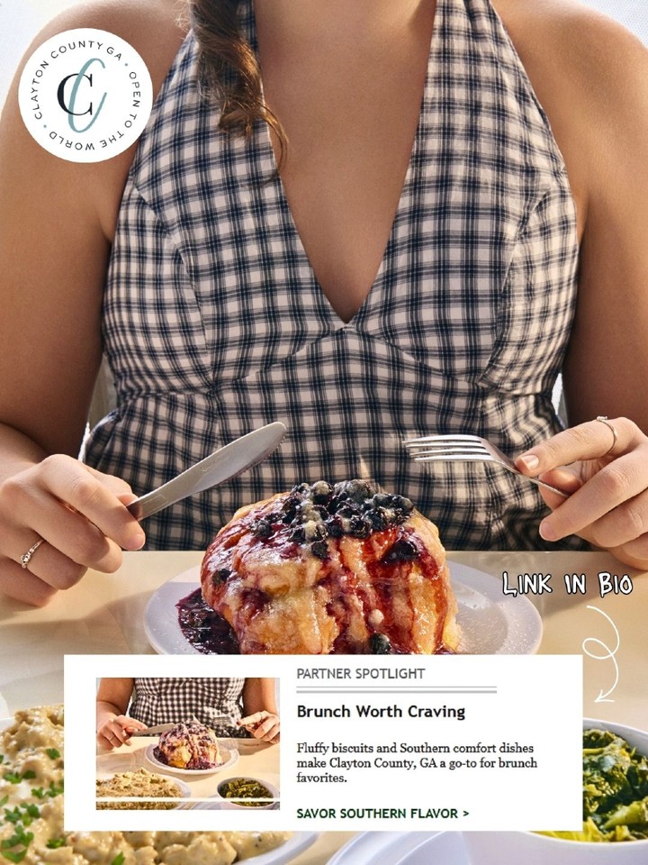 We’re excited to share that See Clayton County, GA was recently featured in our tourism partner Explore Georgia’s latest newsletter! 

Our blog, “5 Must-Try Breakfast and Brunch Spots Just Minutes South of Atlanta,” was highlighted as a Partner Spotlight—showcasing the incredible brunch flavors that make Clayton County, GA a destination worth savoring.

A special thank you to Explore Georgia for the feature and for your continued partnership and support in helping us amplify the stories, flavors, and experiences that define our community.

If you’re craving fluffy biscuits, Southern-inspired favorites, and brunch dishes worth the drive, this one’s for you.

Read the full blog on our website or follow the link in our bio:
www.seeclaytoncountyga.com

#SeeClaytonCountyGA #ClaytonCountyGA #ClaytonCountyTourism #ExploreGeorgia #OpenToTheWorld #DineInClayco #WeekendBrunch