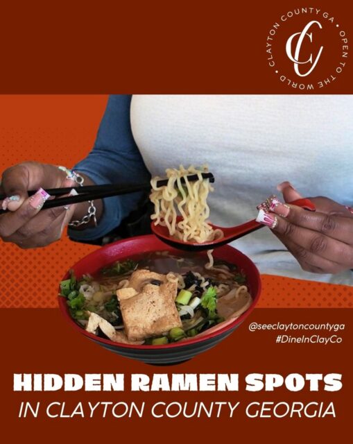 Today is Ramen Noodle Day, and Clayton County, GA—just minutes south of Atlanta—is full of hidden gems and local favorites serving up unforgettable bowls.
12 Lunar (Morrow, GA)
A standout spot offering several ramen options alongside bento boxes, hibachi, and sushi—perfect for those who want variety in one visit.
Kawa 18 Ramen (Forest Park, GA)
Known for a menu that truly delivers in both selection and flavor, offering everything from classic ramen to bold, creative combinations.
Eat More Korean inside Nam Dae Mun
A go-to for authentic Korean cuisine, including rich and comforting ramen that brings depth and tradition to every bite.
Hallo Vegan
Serving plant-based ramen packed with flavor, Hallo Vegan has also been featured in the Clayton County Visitors Guide. Grab your copy online or stop by the Clayton County Visitors Center to explore more local favorites.
Clayton County, GA continues to deliver global flavors and authentic dining experiences worth discovering.
Explore more places to dine and plan your visit at www.seeclaytoncountyga.com
#SeeClaytonCountyGA #DineInClayCo #RamenNoodleDay #ClaytonCountyGA #AtlantaEats