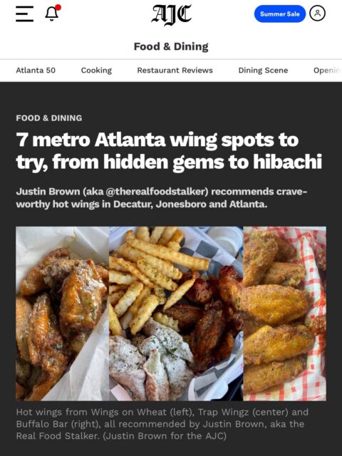 Looking for a hidden gem in Clayton County, GA? Add wings to your itinerary and make a stop at @wingsonwheat .
Recently featured by food creator and AJC contributor Justin Brown (@therealfoodstalker) in his article highlighting seven must-try metro Atlanta wing spots, this Jonesboro favorite earned praise for its consistency, generous flavors, and fan-favorite honey lemon pepper ranch wings.
With more than 30 wing flavors and a loyal following, it’s easy to see why visitors and locals keep coming back for more. For the full experience, plan your visit on Wednesdays and Fridays when some of the restaurant’s most popular specials draw in crowds from across the community.
📍 2779 Mount Zion Parkway, Jonesboro, GA 30236
📞 770-472-5252
Have you tried Wings On Wheat yet?
#SeeClaytonCountyGA #OpenToTheWorld #ClaytonCountyGA #AtlantaFoodie