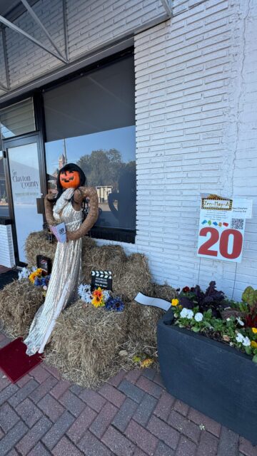 Lights, camera, SCARECROW! 🎬

Introducing Zen-Hay-A, walking the red carpet! Our nod to Clayton County, GA’s rich film history.

She’s serving looks, not scares, and ready to steal the spotlight in Jonesboro’s Scarecrow Competition! ✨

Help our Hollywood starlet take home the award! Vote for Scarecrow #20!

#SeeClaytonCountyGA #OpenToTheWorld #JonesboroGA
