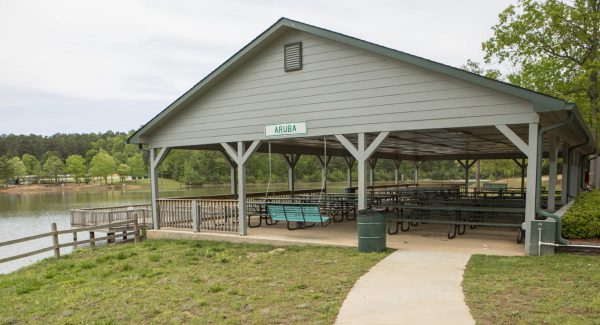 An outdoor pavilion at Clayton County International Park
