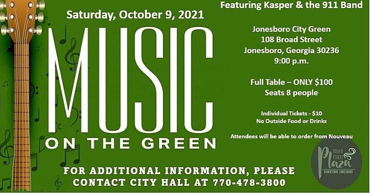Join our friends at the City of Jonesboro and Nouveau Bar and Grill this Saturday evening on the Jonesboro City Green for total vibes and great live music. Featured acts include Kasper and The 911 Band. 🎶 #seeclaytoncountyga #claytoncountyga #thingstodoinatlanta