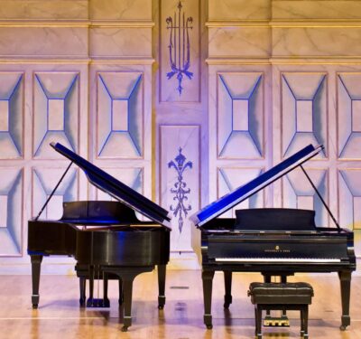 two pianos on stage