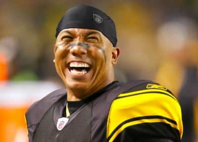 smiling football player