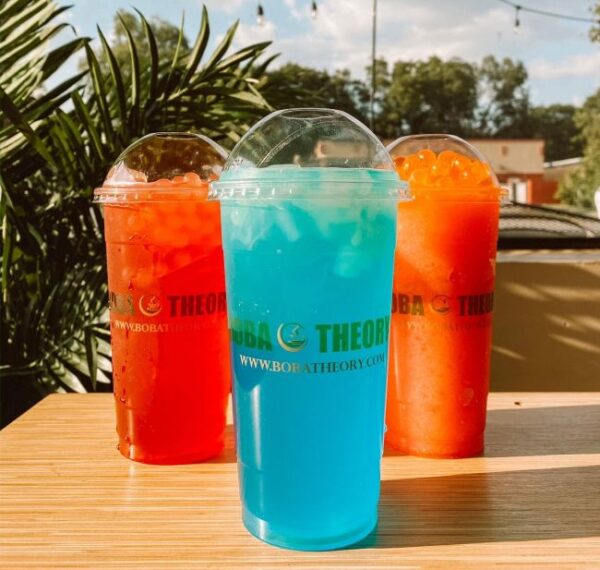 three boba drinks