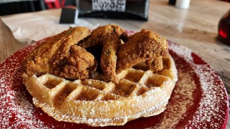 chicken and waffles