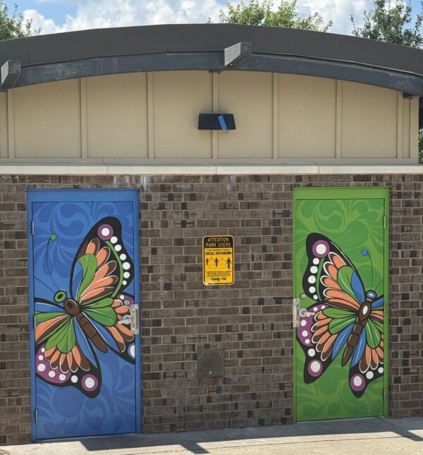 butterfly mural