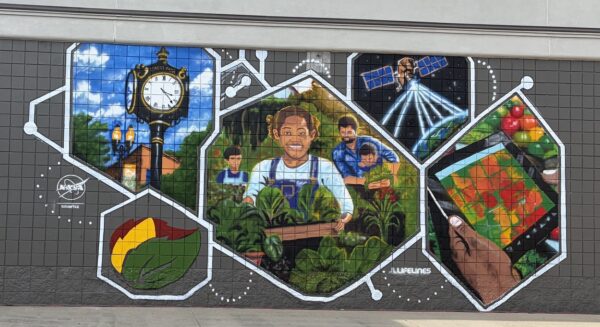 mural of people outdoors